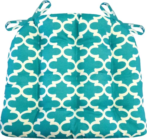 Miniatura 29 de Barnett Home Decor Cojines de Silla de Mimbre para Interiores y Exteriores - Azul Boutique Floral Tamaño Grande para Silla de Patio 19 x 19