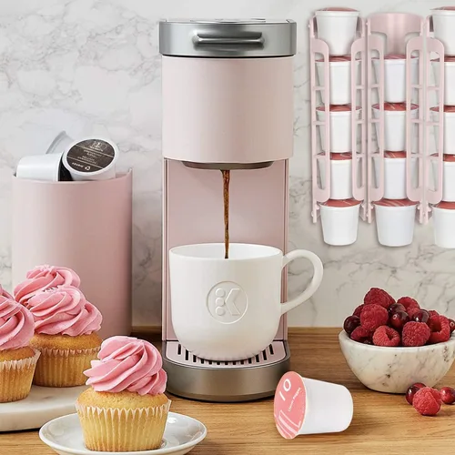 Miniatura 9 de STORAGENIE Soporte para cápsulas de café Keurig K-Cup, almacenamiento lateral para tazas K, perfecto para mostradores pequeños (rosa)