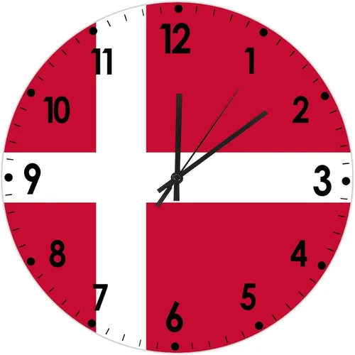 Miniatura 21 de Cheyan Reloj de pared con bandera de Canadá de 12 pulgadas, silencioso, sin tictac, de PVC, funciona con pilas, reloj redondo decorativo, regalo