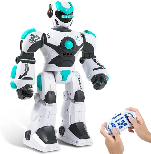 Miniatura 11 de HPROMOT Robot de juguete RC para niños, robot de control remoto, sensor de gestos inteligente, recargable y programable, robot para caminar, bailar