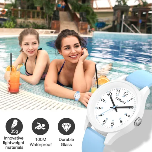 Miniatura 2 de Nurse Watch for Nurse Professionals Medical Students Women, 100M Waterproof Watch for Swimming 24 Hour Military Time Easy to Read Dial with Silicone