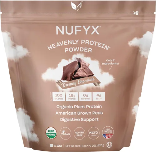 Miniatura 15 de NUFYX® • Heavenly Protein® Powder • Los mejores guisantes cultivados en Estados Unidos 100% orgánicos del mundo • Vegano • Sin gluten • Bajo