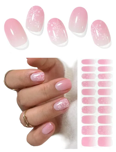 Miniatura 8 de AutyaMee Tiras de uñas de gel semicuradas (limón fresco), 20 unidades de envolturas de uñas de gel, calcomanías, calidad de salón, arándano, verano