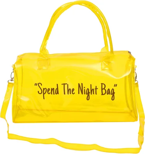 Bolsa de PVC transparente para pasar la noche, color caramelo brillante con cremallera de metal duradera para gimnasio, escuela, viajes, playa,