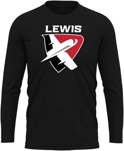 Miniatura 97 de Camisa deportiva de manga larga oficial de la NCAA Collegiate para hombre, colección negra con logotipo primario