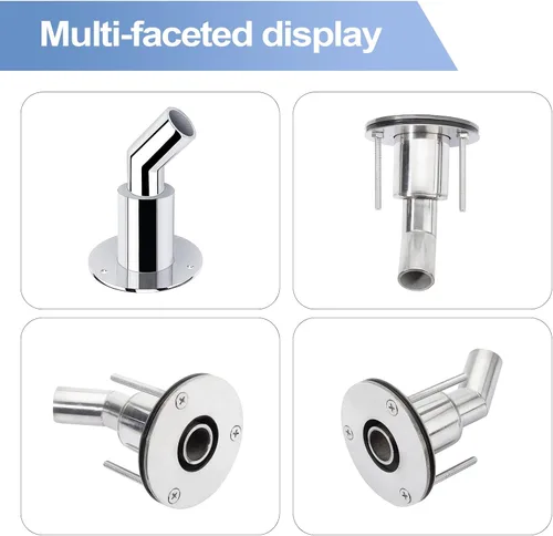 Miniatura 5 de Piel de escape de acero inoxidable 316 a través del casco, 10 piezas, montaje de accesorios de tubo de tubo de 0.866 in/8.66 pulgadas