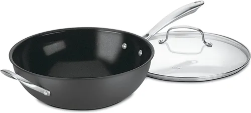 Miniatura 4 de Sartén antiadherente con tapa Cuisinart GreenGourmet, anodizado durable, Beige