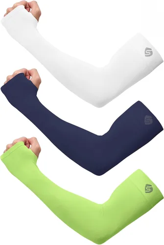 Miniatura 40 de Mangas para brazo, para hombres o mujeres. Para calentar o refrescar. Guantes de Compresión con factor de protección de los rayos ultravioleta UPF