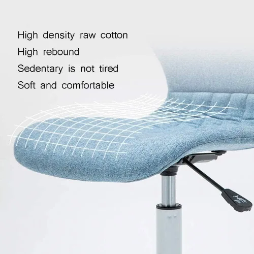 Miniatura 2 de Silla de oficina ergonómica de tela Silla de computadora Silla de oficina en casa, silla de estudio y ocio, silla giratoria minimalista (gris)