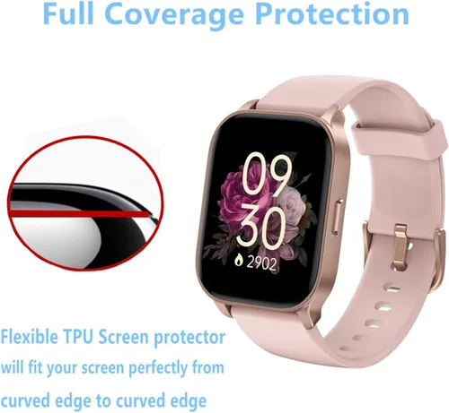Miniatura 5 de Protector de pantalla compatible con TOOBUR IDW17 Smart Watch 2.01 (paquete de 6) película suave de TPU transparente, compatible con OCTANDRA