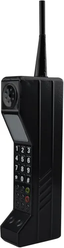 Adorno retro de ladrillo para teléfono celular, modelo retro de los años 80 y 90, adorno de teléfono celular para simulación fotográfica, Negro