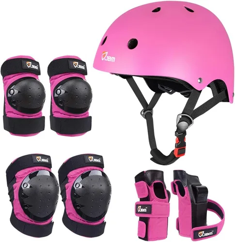 Miniatura 13 de JBM - Juego de equipo de protección para patinaje para niños y adultos, desde principiantes hasta avanzados, casco para monopatín, rodilleras y Gris