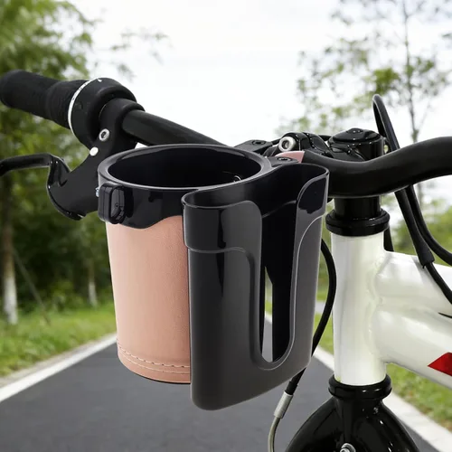 Miniatura 8 de Portavasos para bicicleta 3 en 1 con gancho para llaves de teléfono celular, soporte universal para botella de agua para caminante/silla de Beige