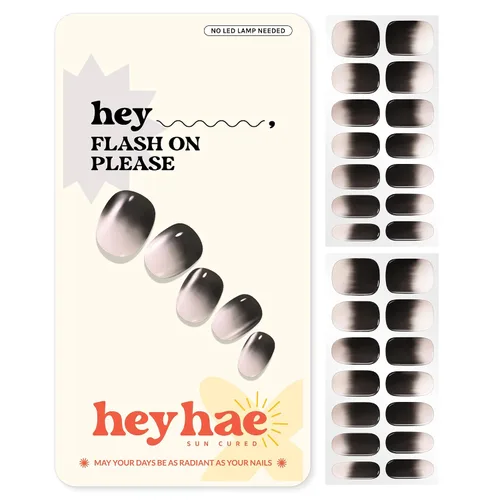 Miniatura 19 de Heyhae Paquete surtido de tiras de uñas de gel semicuradas (paquete de 4) No necesita lámpara LED Fácil de aplicar y quitar, calidad de salón