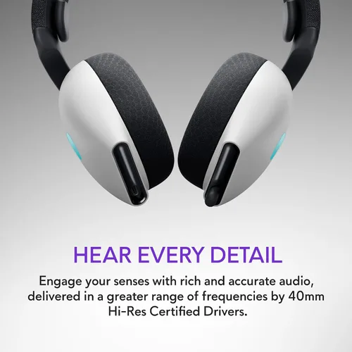 Miniatura 5 de Alienware AW720H Auriculares inalámbricos para juegos de modo dual - Sonido espacial Dolby Atmos, inalámbrico 2.4 GHz, cable de conector de 0.138