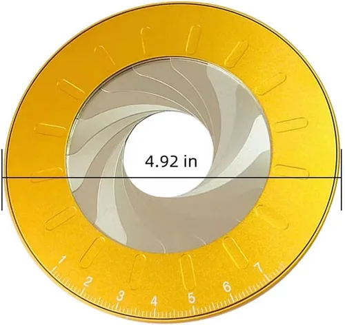 Miniatura 3 de Máquina de dibujo circular, plantilla circular giratoria ajustable, regla de medición y dibujo, aleación de aluminio + regla de dibujo de acero