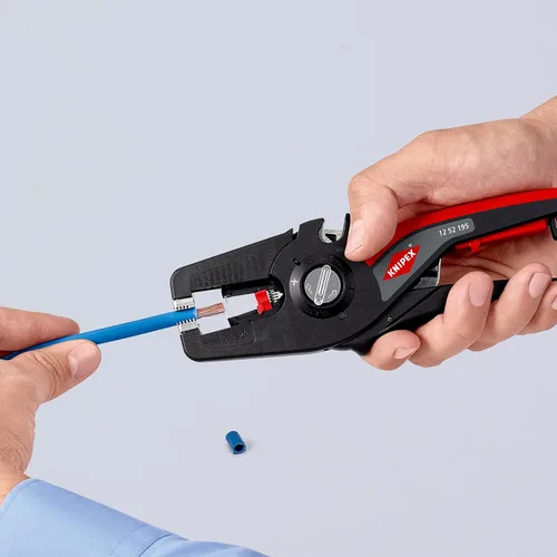 Miniatura 11 de KNIPEX Precistrip16 - Pelacables automático, en blíster, 0,08-16 mm², con ajuste fino, tope de longitud ajustable, pelacables, 12 52 195 SB