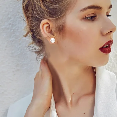 Miniatura 13 de SmileBelle Aretes tipo dormilona para mujer, de plata de ley de 18 quilates, con turquesa, como regalo de cumpleaños, aretes de cristal de perlas