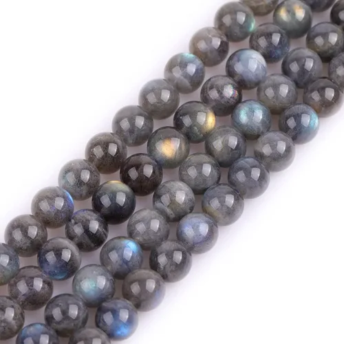 Miniatura 95 de GEM-Inside Cuentas sueltas de amatista natural de 14 mm, gemas de cristal redondo, piedra de energía para hacer joyas, 15 pulgadas Amatista oscura