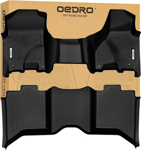Miniatura 12 de OEDRO Alfombrillas mejoradas para Dodge Ram 1500 Quad Cab 2002-2008, Dodge Ram 2500/3500 Quad Cab 2003-2009, forros de suelo TPE para todo