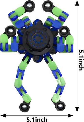 Miniatura 4 de Fidget Spinners, robot de cadena transformable para hacer tú mismo, que brilla en la oscuridad, juguete mecánico creativo para aliviar el estrés