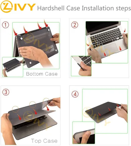 Miniatura 5 de IVY Para MacBook Air 15 con M2 (Modelos: A2941) Flower Garland Clear Case con cubierta de teclado - A