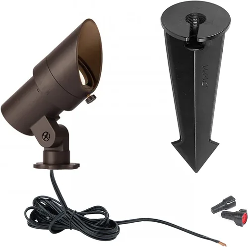 Miniatura 2 de WAC Iluminación de paisaje, luz LED de 12 V de tamaño pequeño con ángulo de haz ajustable y control de brillo integral, 50-420 lúmenes, 3000 K