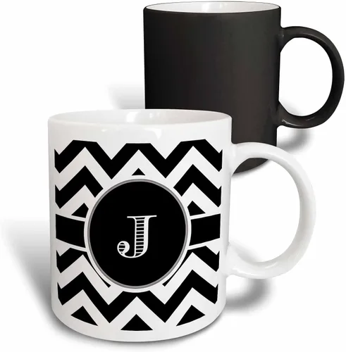 Miniatura 11 de 3dRose Taza, 15oz, Negro/Blanco