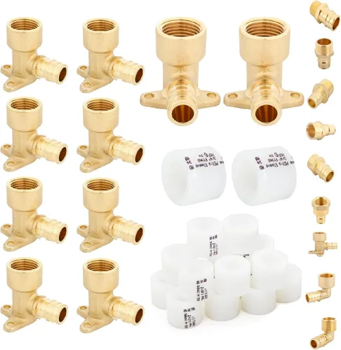 Miniatura 7 de PEX A accesorios de latón de expansión, 1/2 "x 1/2" Codo de oreja NPT hembra para tubería Pex-a (ASTM F1960) -10P