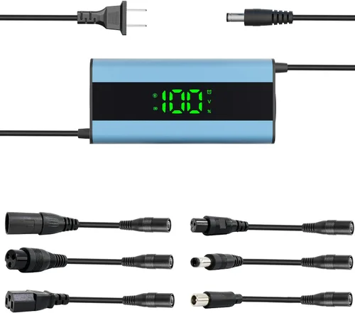 Miniatura 9 de Cargador de scooter eléctrico de 42 V 2.1 A, enchufes universales 5 en 1, para scooter eléctrico con clasificación de 36 V, batería de litio