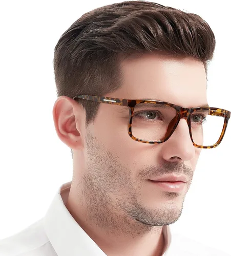 Miniatura 7 de MARE AZZURO Gafas de Lectura Cuadradas Grandes +1.0 para Hombre Lectores Grandes Cara Grande 1.0 1.25 1.5 1.75 2.0 2.25 2.5 2.75 3.0 3.5 4.0 5.0 6.0