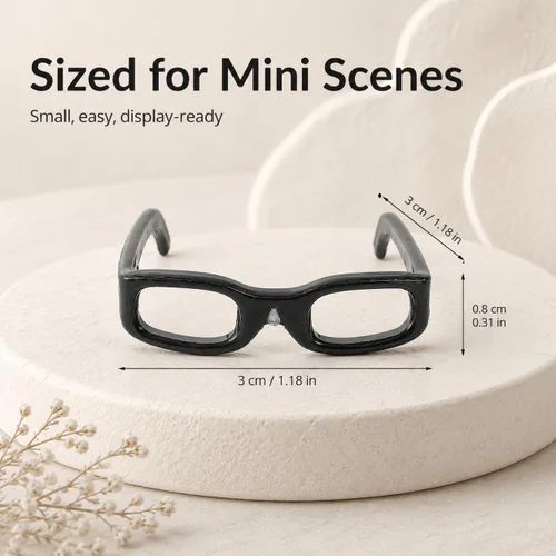 Miniatura 3 de Toddmomy Gafas de sol pequeñas de 1.18 pulgadas, accesorios de gafas de plástico para muñecas de 12 pulgadas, accesorios de manualidades