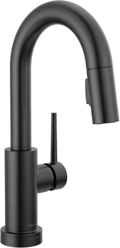 Miniatura 17 de Delta Grifo Trinsic Grifo de fregadero de cocina de un solo mango, 9959-KS-DST Negro Inoxidable