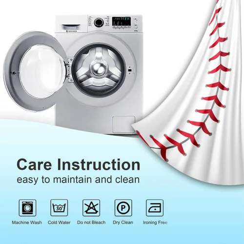 Miniatura 7 de Cortinas opacas de 42 x 63 pulgadas (2 paneles) con ojales para oscurecer la parte superior para dormitorio y sala de estar, deportes, béisbol