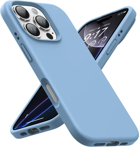 Miniatura 11 de Funda para iPhone 14, iPhone 13, funda protectora de silicona líquida a prueba de golpes, con forro de microfibra suave antiarañazos, ultra delgada