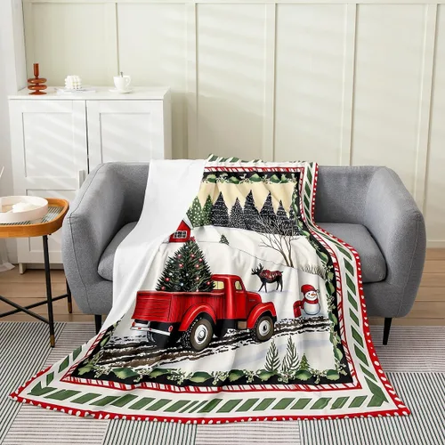 Miniatura 8 de Erosebridal American Flag Throw Blanket 40x50 Inch Sofa Bed Couch Decor,Rustic Deer Hunting Fleece Blanket for Kids Boys Girls,Farmhouse Cabin Bed