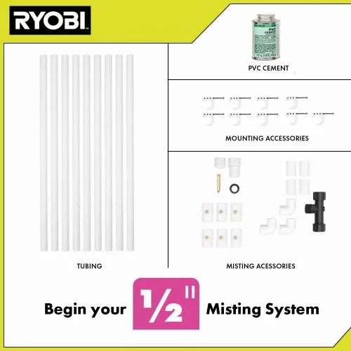 Miniatura 2 de RYOBI PMC1217K Kit profesional de nebulización de PVC de 1/2 pulgada x 12 pies