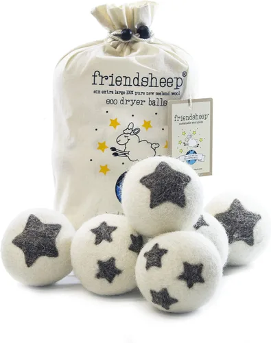 Miniatura 16 de Friendsheep Bolas secadoras de lana, alternativa orgánica reutilizable para suavizantes de telas para lavandería, hechas a mano, comercio justo