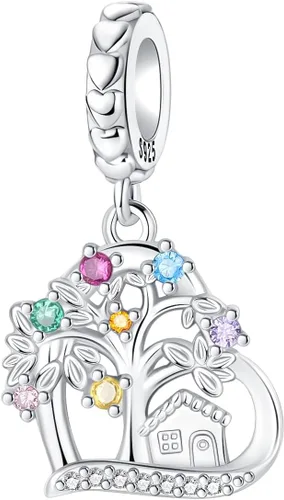 Miniatura 134 de Dije de girasol con diseño de estrella y luna y elefante para pulsera, collar de plata de ley 925, dijes de corazón de amor para mujer, regalo