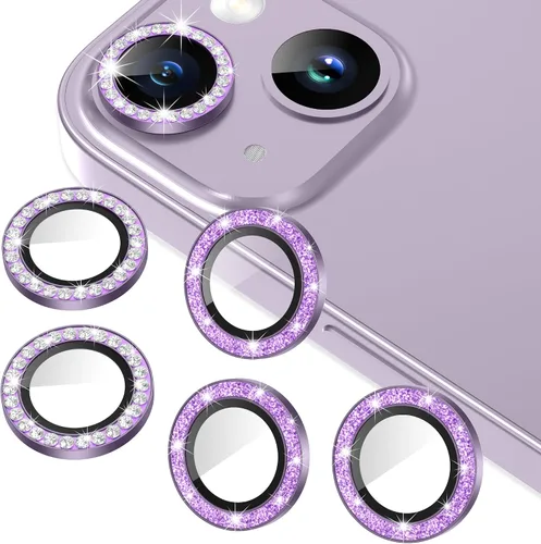 Miniatura 22 de AGVEE Paquete de 6 protectores de lente de cámara para iPhone 14 Pro de 6.1 pulgadas/14 Pro Max de 6.7 pulgadas, con diamantes brillantes y anillo