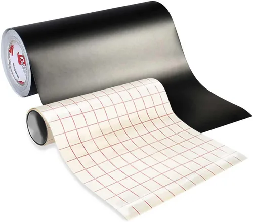 Oracal 631 Vinilo negro mate reposicionable con respaldo adhesivo para cortadores de manualidades, perforadores y cortadores de letreros de vinilo