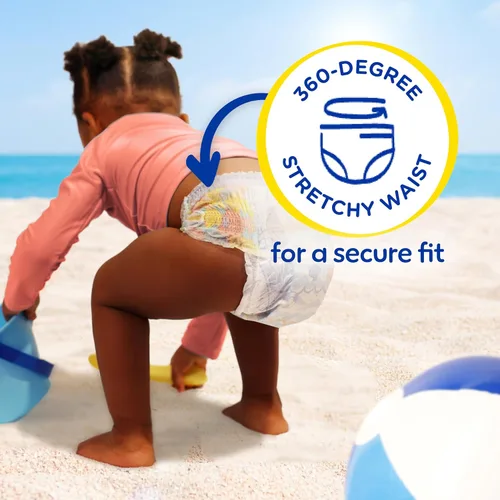 Miniatura 6 de Pañales de natación Pampers - Splashers - Tamaño 5+, 17 unidades, pantalones de natación desechables para bebé sin huecos