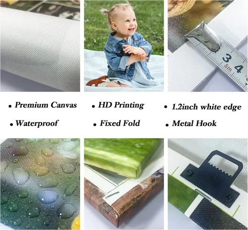 Miniatura 5 de CCWACPP - Impresiones de lienzo de collage con tus fotos para familia, boda, bebé, mascota, perro, imagen en lienzo personalizada, foto Plantillas-13