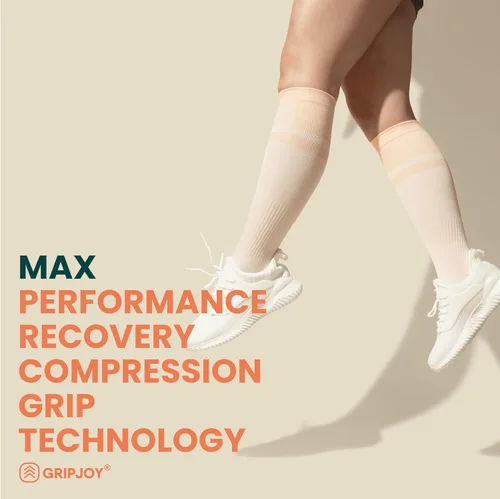Miniatura 5 de Gripjoy Compression Socks with Grips for Women & Men - 15-20mmHg - Knee High Non-slip Socks