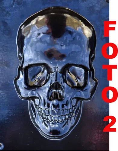 Miniatura 2 de SvitMolds Molde de calavera de bricolaje Panno placa de hormigón de cemento (D85)