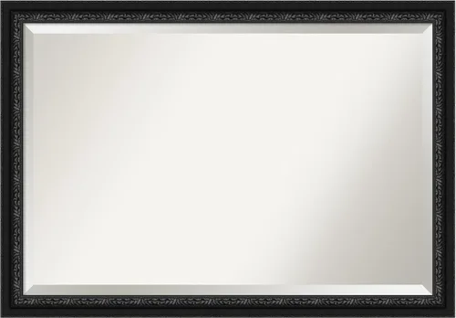 Miniatura 73 de Amanti Art Espejo de baño de madera, espejo de pared negro Ashton para usar como espejo de tocador de baño sobre el fregadero