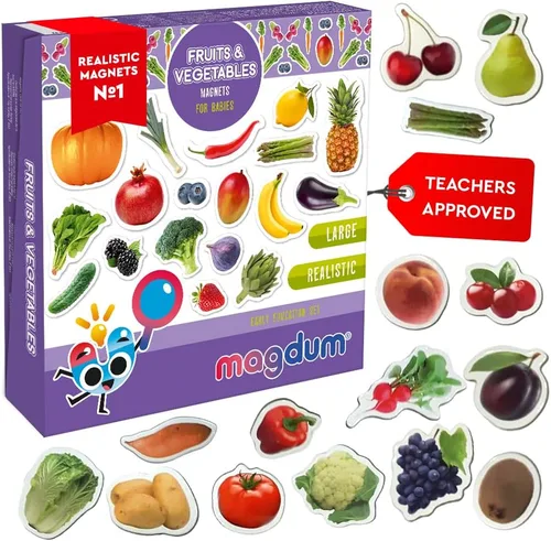 Miniatura 10 de Imanes de nevera para niños pequeños – magdum – 30 imanes de animales marinos para refrigerador – Imanes reales de animales del océano para niños