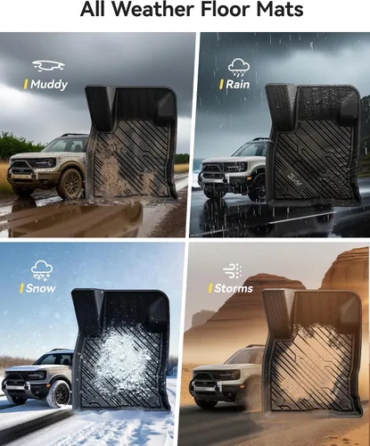 Miniatura 7 de 3W Alfombrillas para Ford F-150 2015-2025 y F150 Lightning SuperCrew 2022-2025 (sin almacenamiento plano plegable), TPE para todo tipo de clima