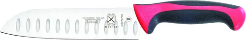 Miniatura 3 de Mercer Culinary Millennia Colors - Juego de 5 tableros magnéticos con asas rojas, madera de caucho Rojo