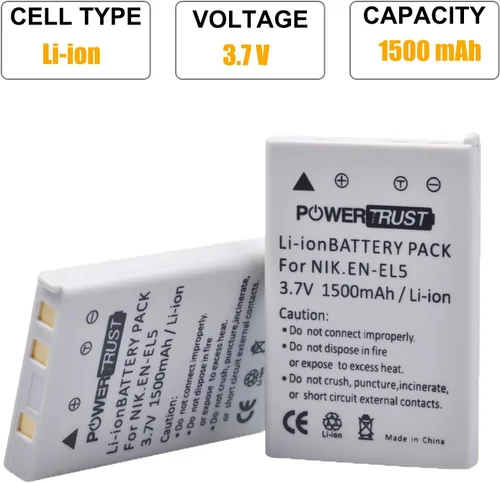 Miniatura 7 de Kit de batería y cargador EN-EL5 ENEL5 para Nikon Coolpix 3700, 4200, 5200, 5900, 7900, P3, P4, P80, P90, P100, P500, P510, P520, P530, P5000, P511